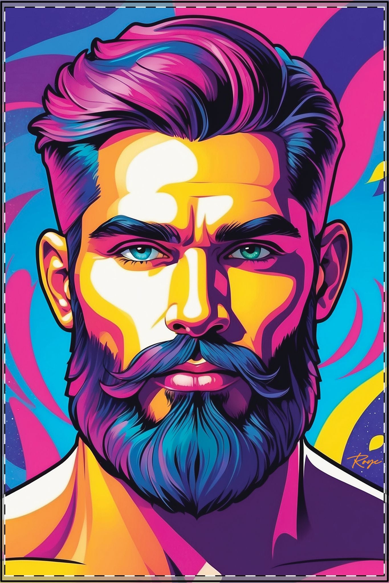 Beards Rule Matt Finish Gay Pride Poster