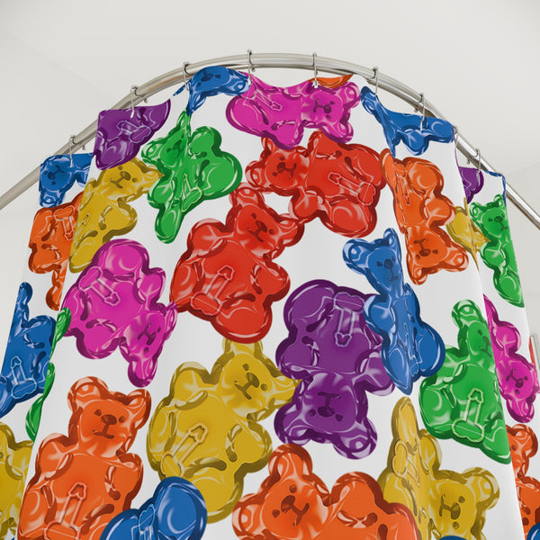 Horny Gummy Bears Gay Pride Shower Curtain