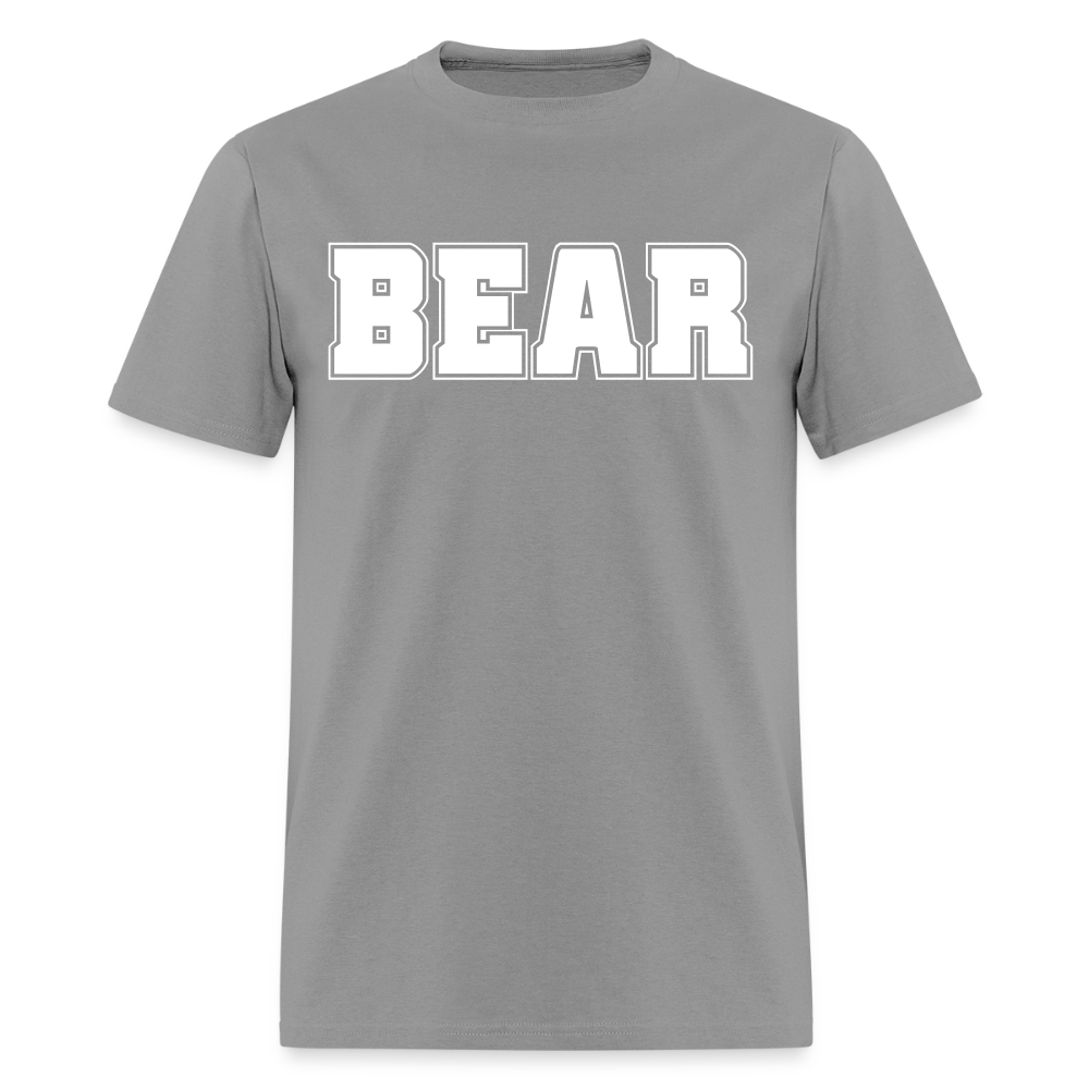BEAR Text Gay Pride T-Shirt - gravel 