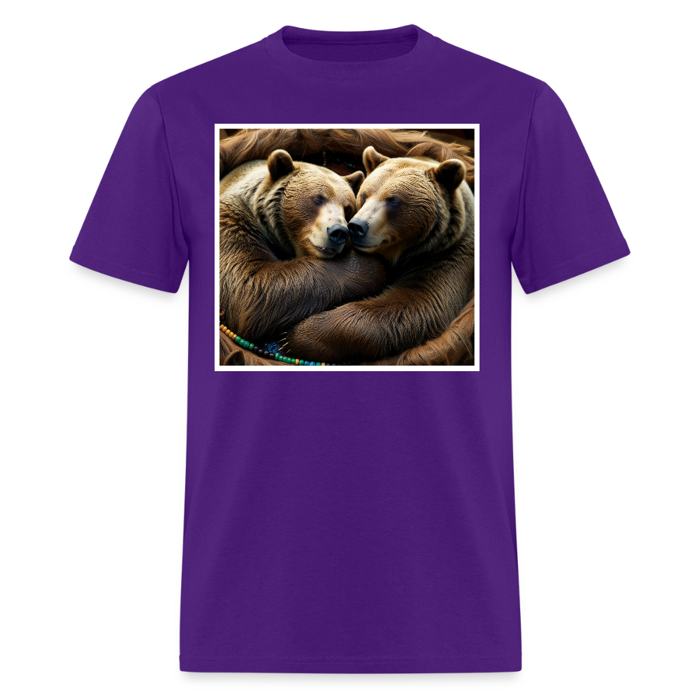 Sleeping Bears T-Shirt - purple