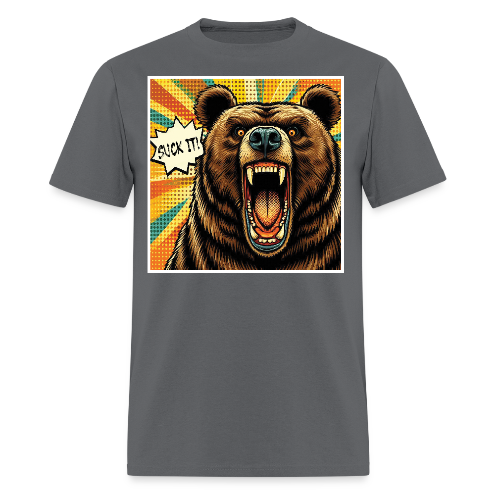 Suck it! Bear Pride T-Shirt - charcoal