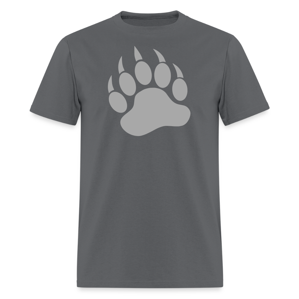 Silver Bear Paw Gay Pride T-Shirt - charcoal