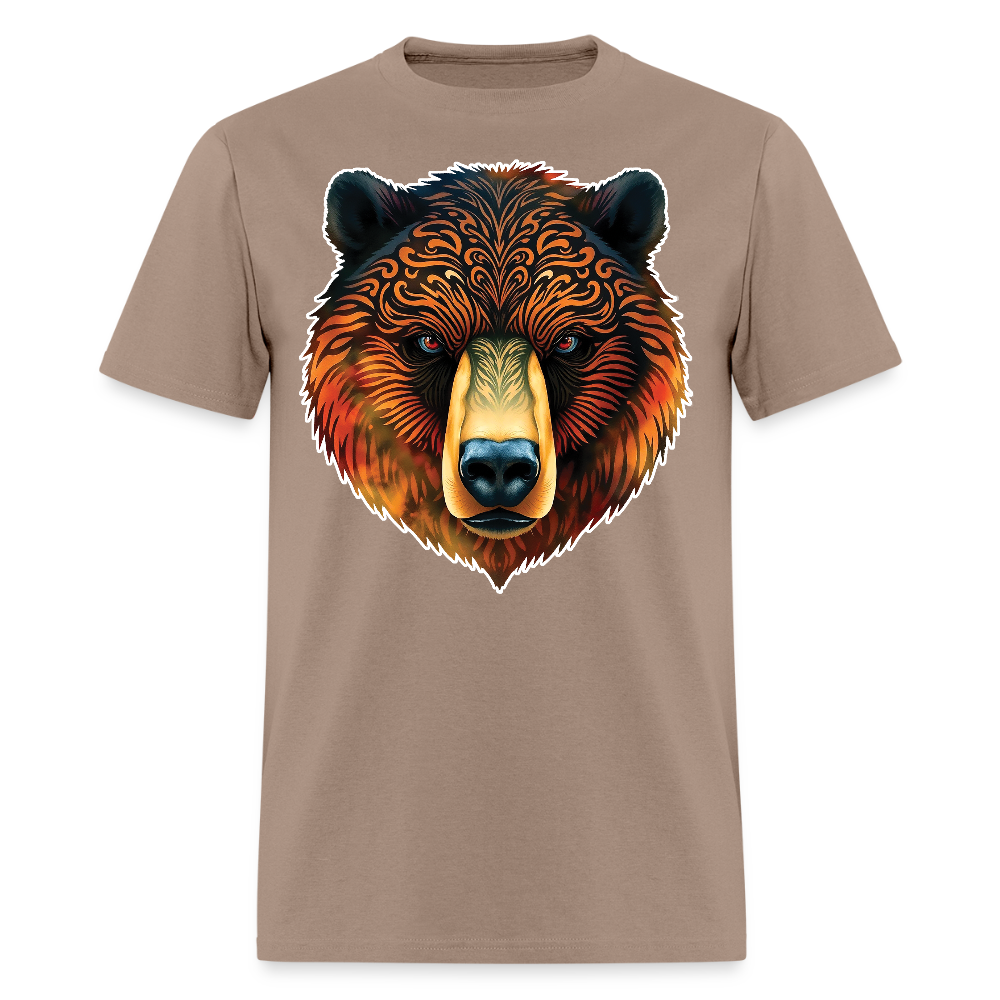Bear Head Gay Pride T-Shirt - brown savana