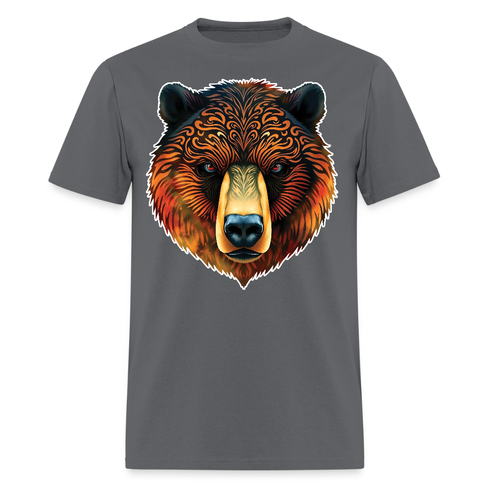 Bear Head Gay Pride T-Shirt - charcoal