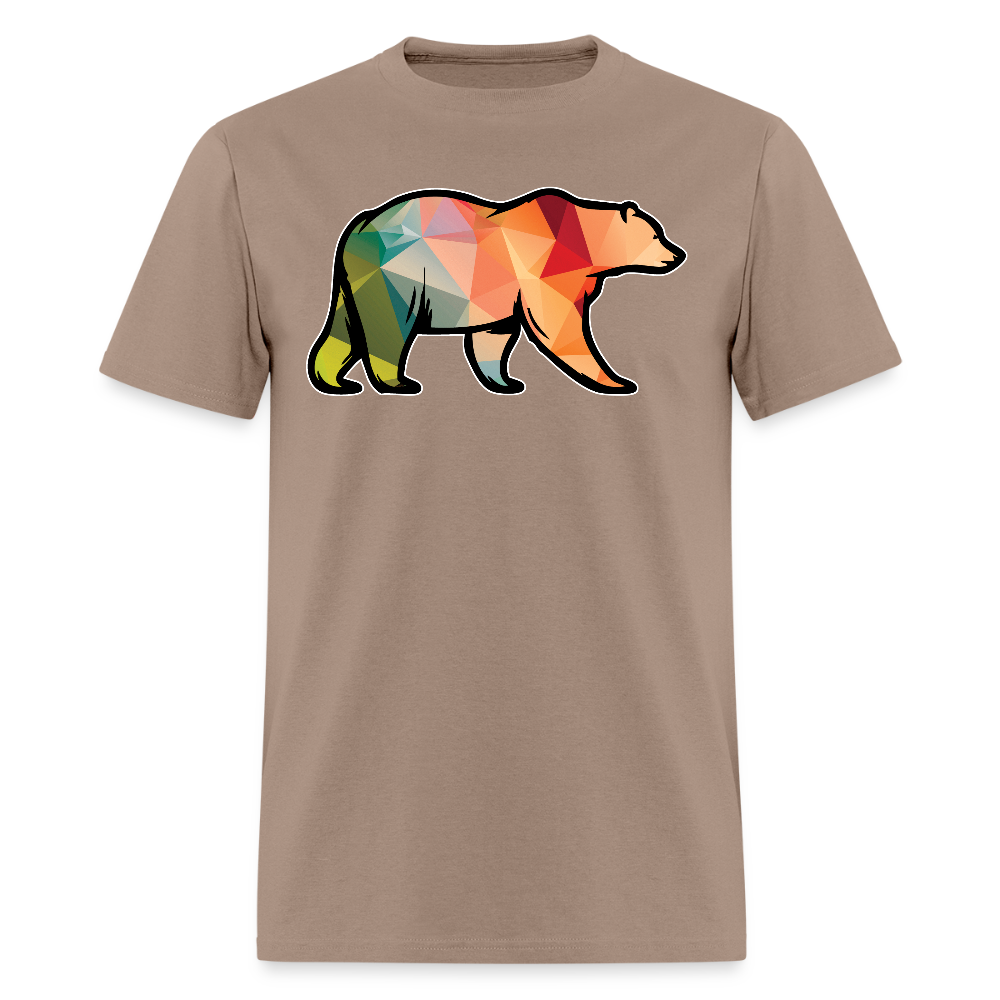 Walking Bear Gay Pride T-Shirt - brown savana