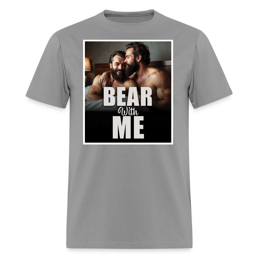 Bear With Me Gay Pride T-shirt - gravel 