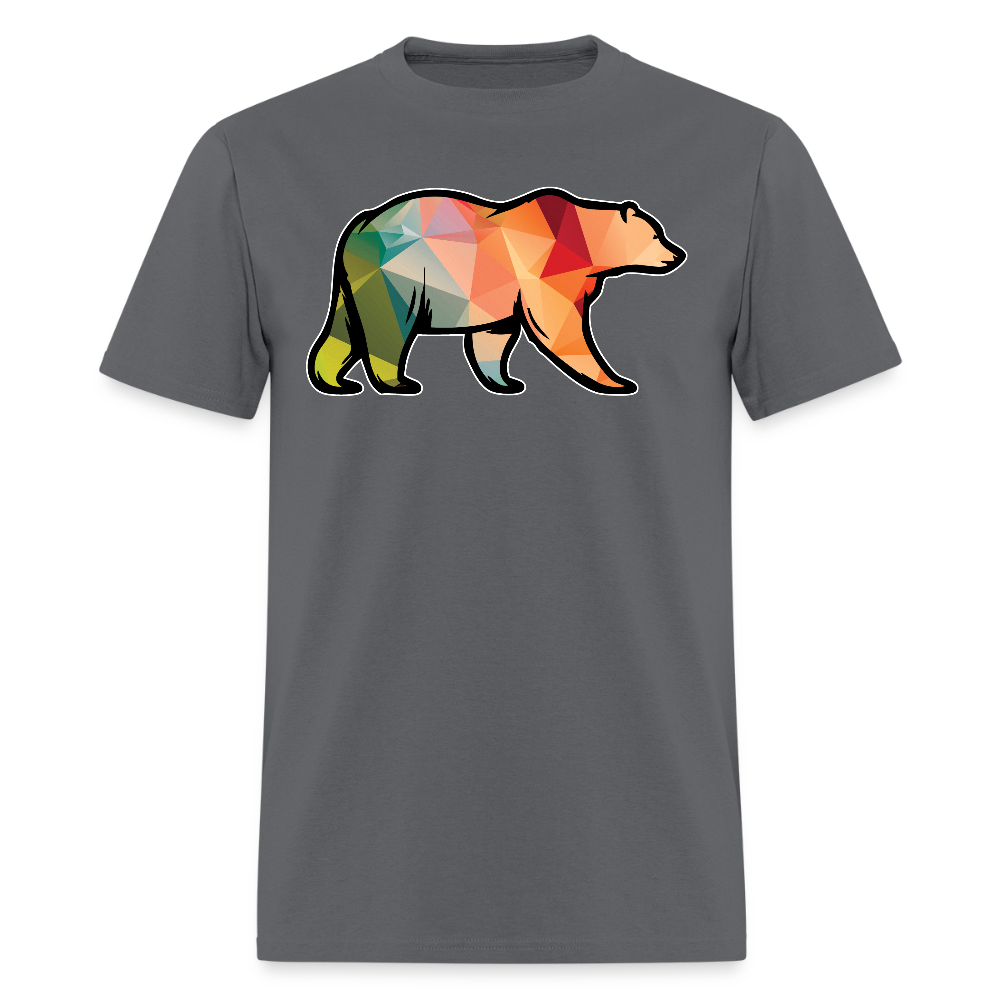 Walking Bear Gay Pride T-Shirt - charcoal