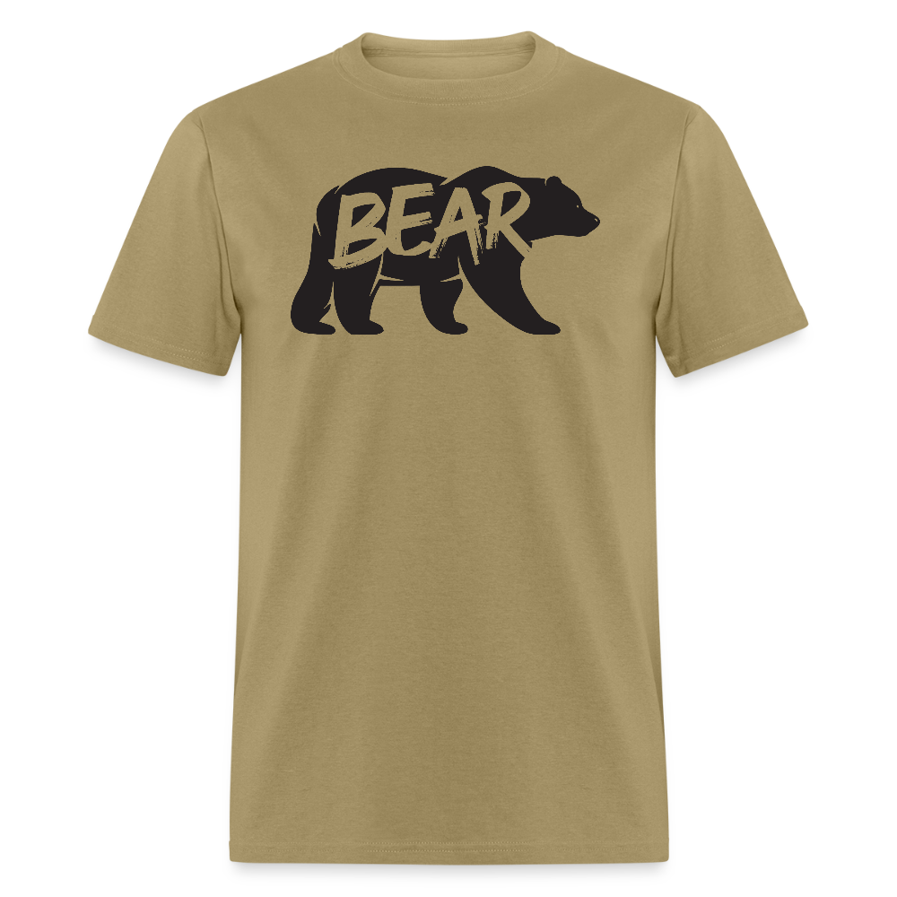 Bear Walking Gay Pride T-Shirt - khaki
