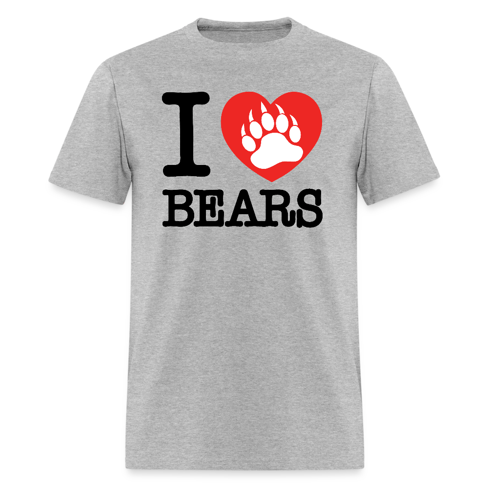 I Love Bears Gay Pride T-Shirt - heather gray