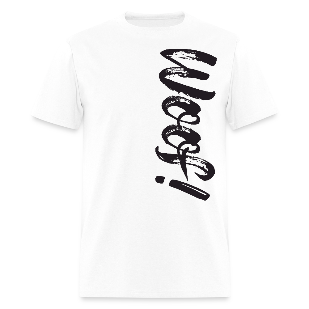 Woof! Gay Pride T-Shirt. - white