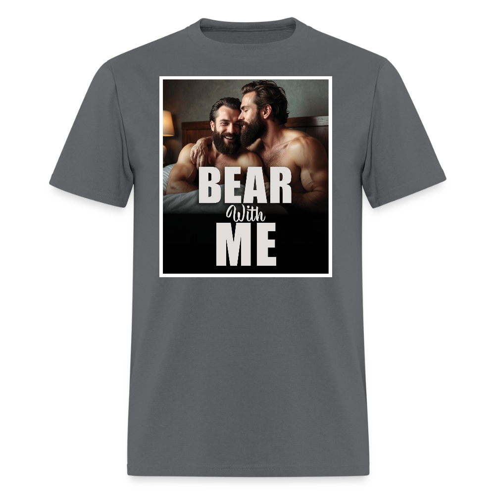 Bear With Me Gay Pride T-shirt - charcoal