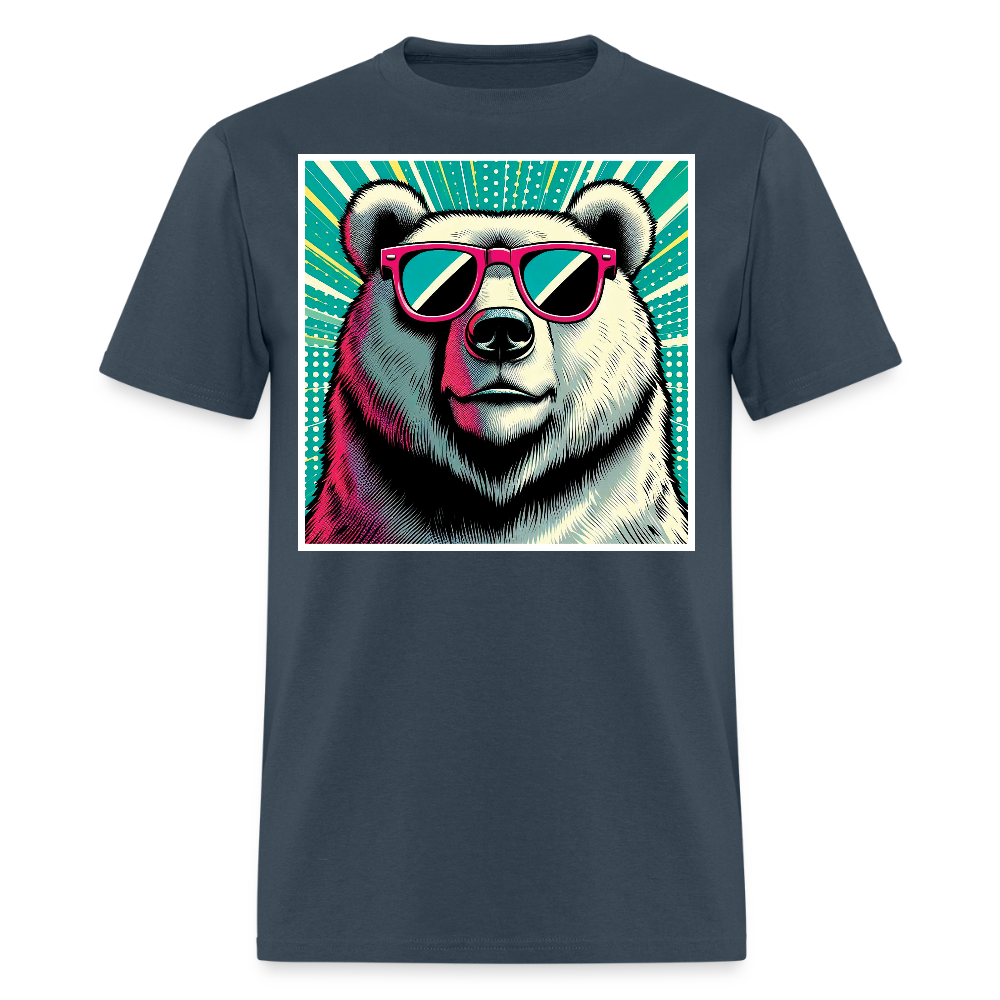 Cool Winter Gay Bear Pride T-Shirt -  blue dusk