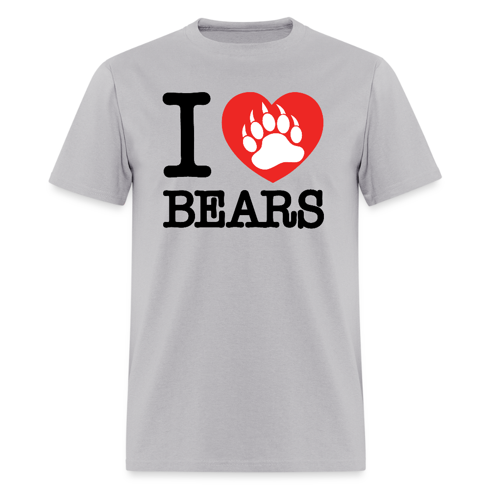 I Love Bears Gay Pride T-Shirt - gravel 