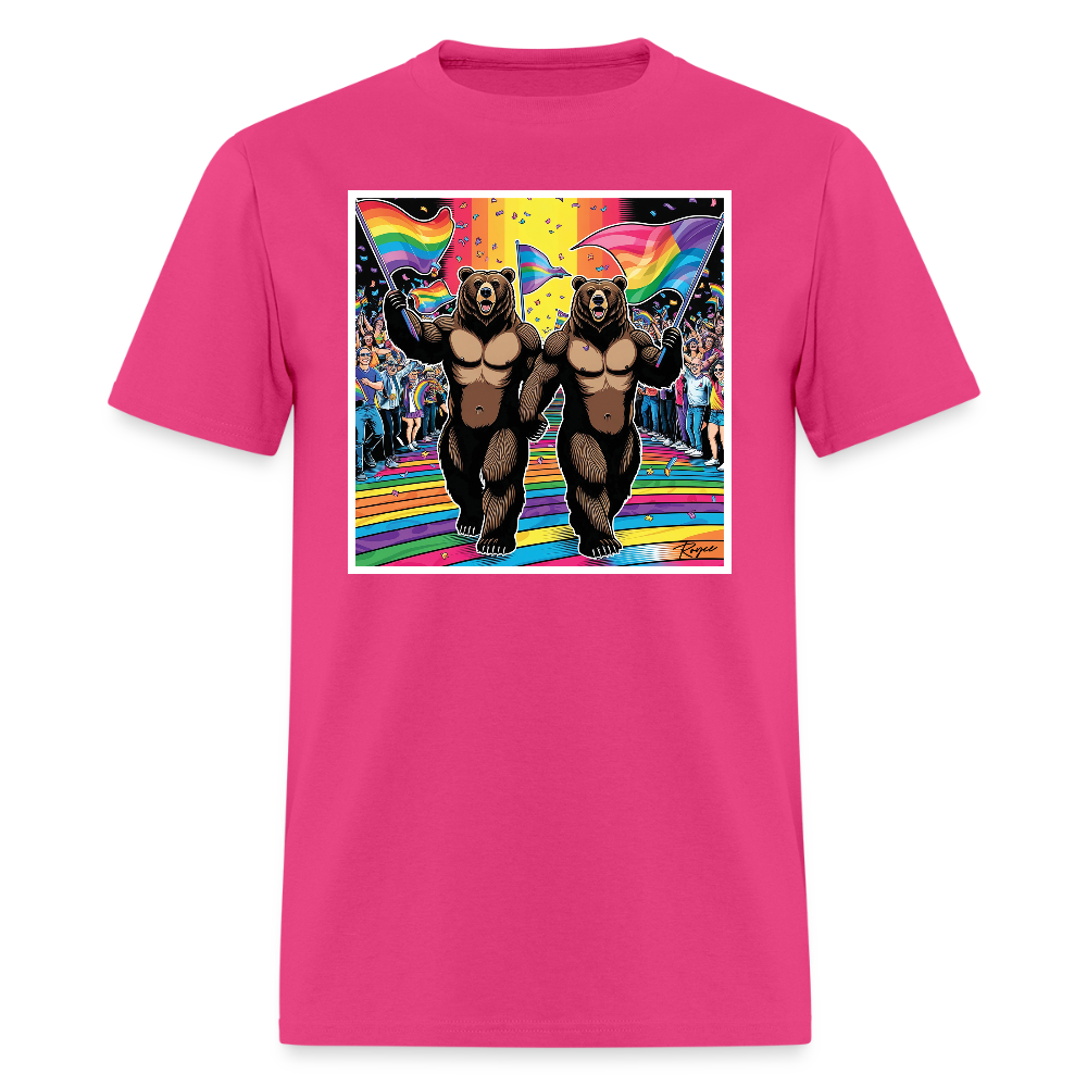 Proud Bears Gay Pride T-Shirt - fuchsia