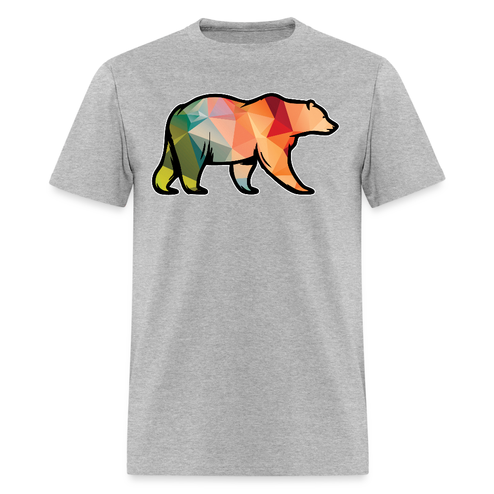 Walking Bear Gay Pride T-Shirt - heather gray