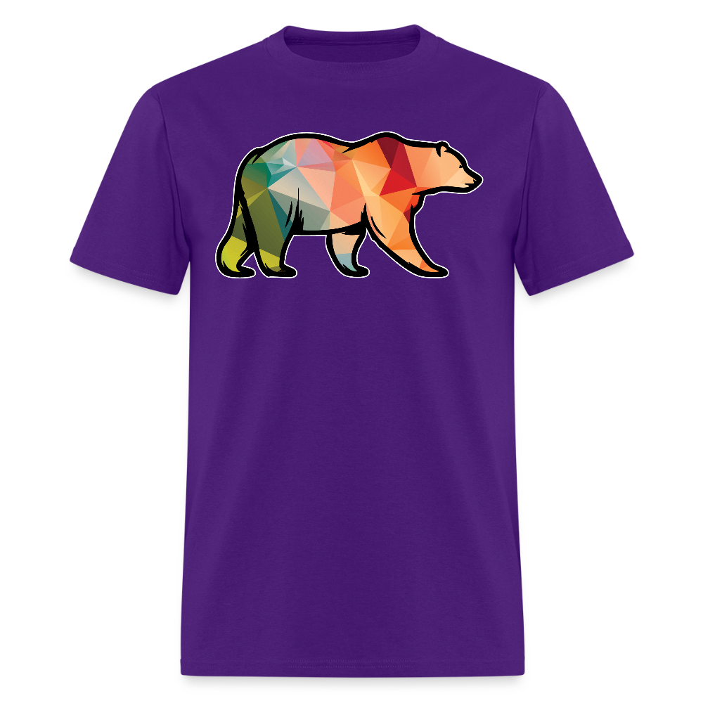 Walking Bear Gay Pride T-Shirt - purple