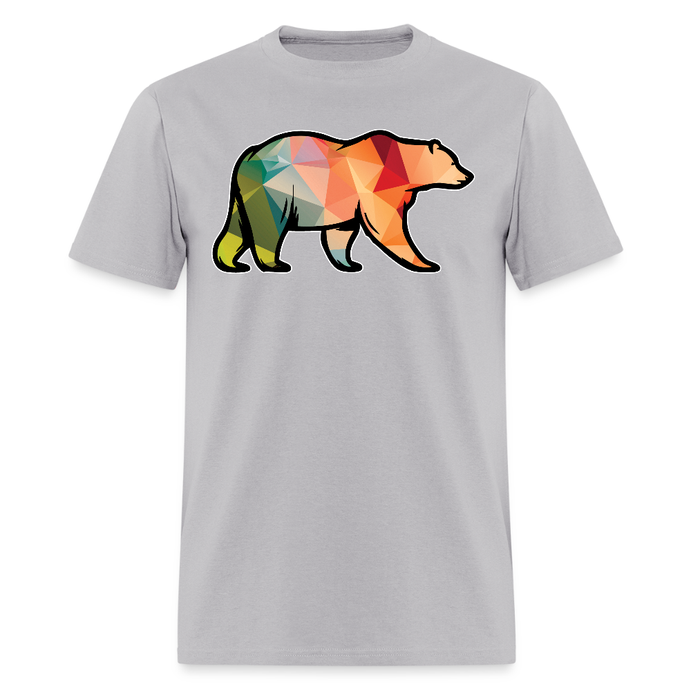 Walking Bear Gay Pride T-Shirt - gravel 