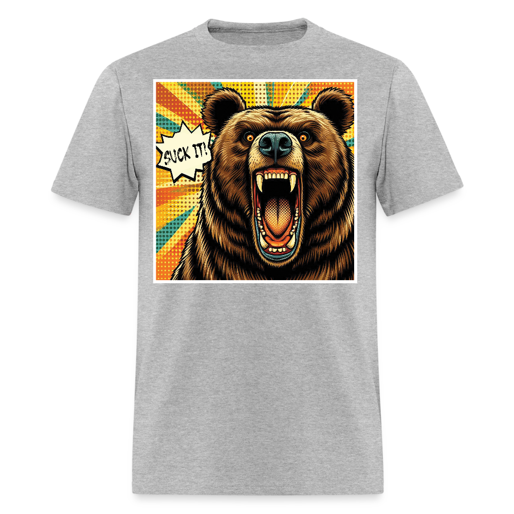 Suck it! Bear Pride T-Shirt - heather gray