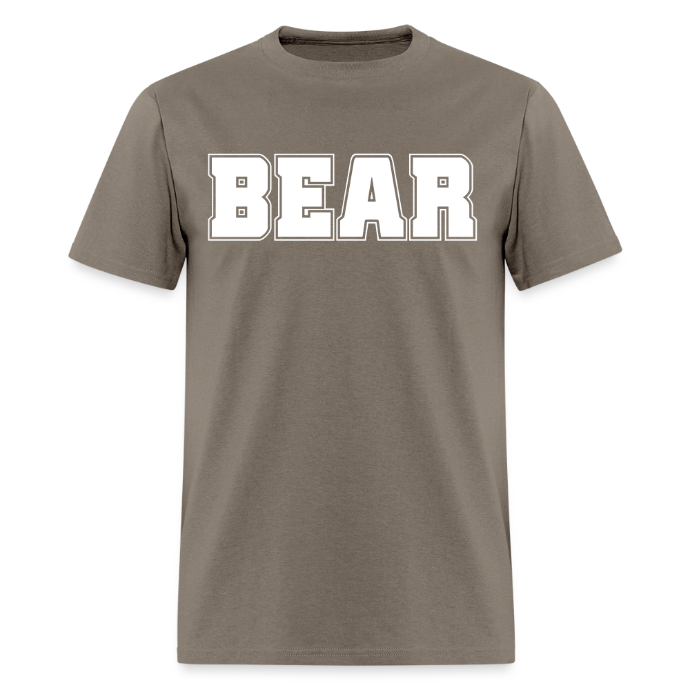 BEAR Text Gay Pride T-Shirt - safari