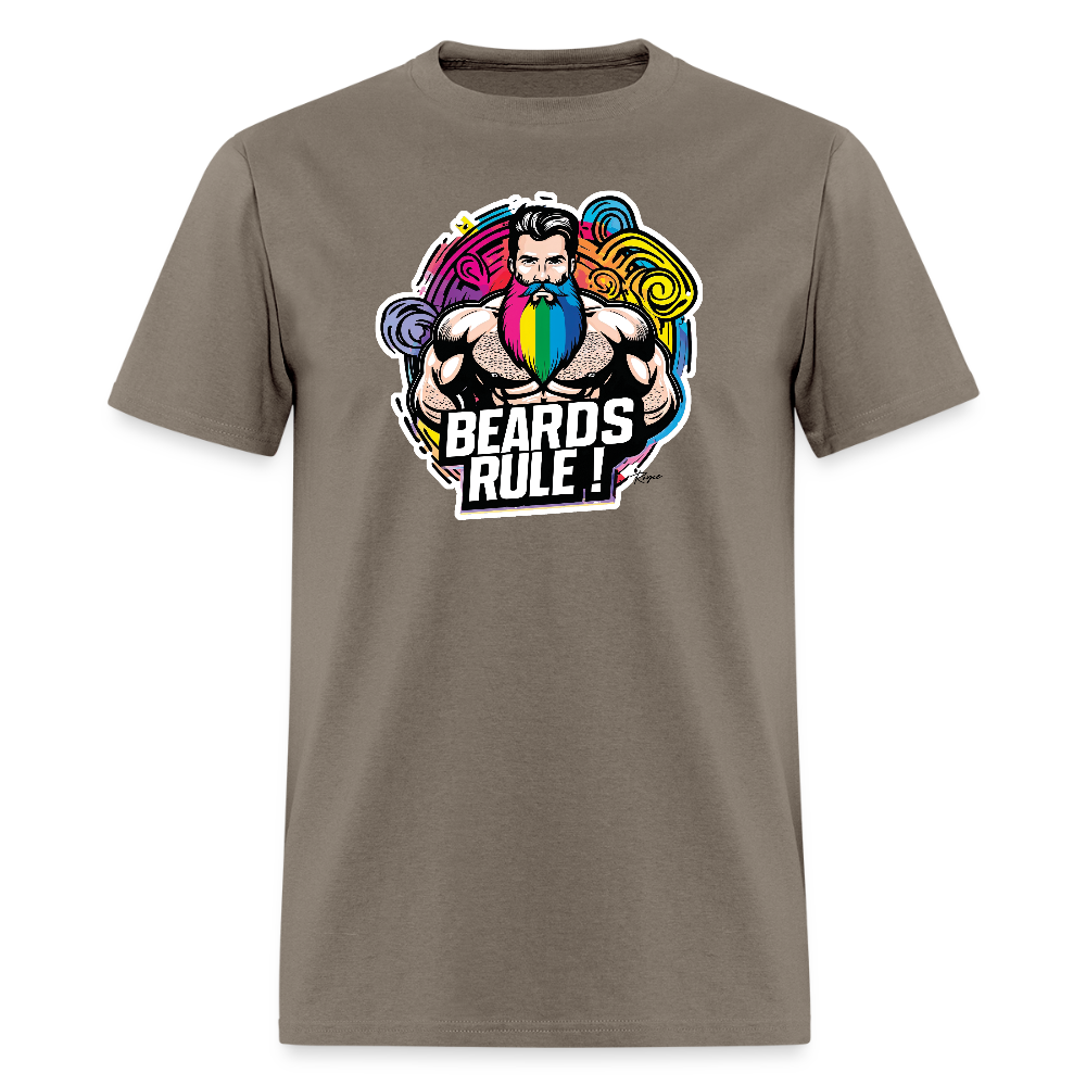 Beards Rule ! Gay Pride T-Shirt. - safari