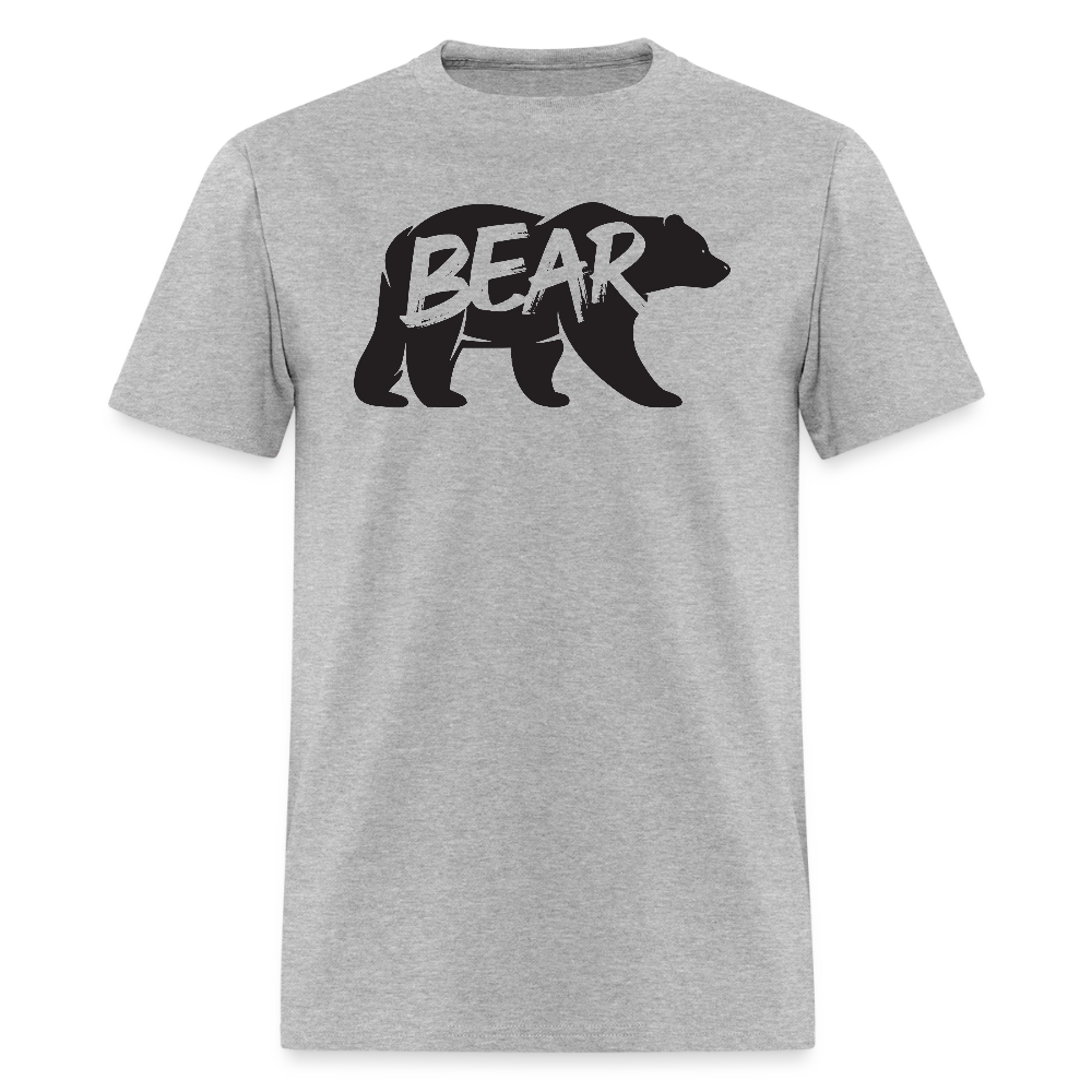 Bear Walking Gay Pride T-Shirt - heather gray