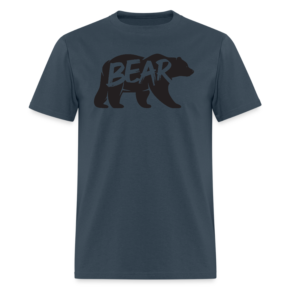 Bear Walking Gay Pride T-Shirt -  blue dusk