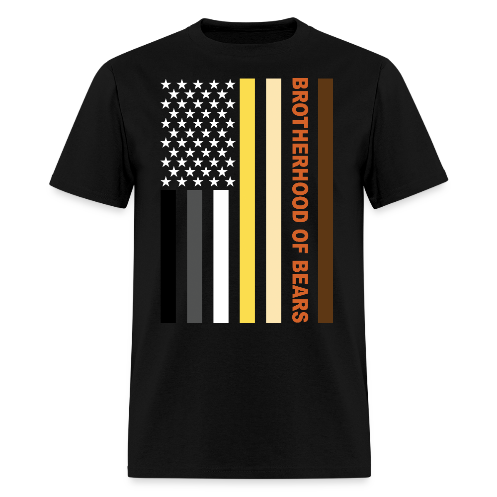 Brotherhood of Bears Flag Gay Pride T-shirt - black