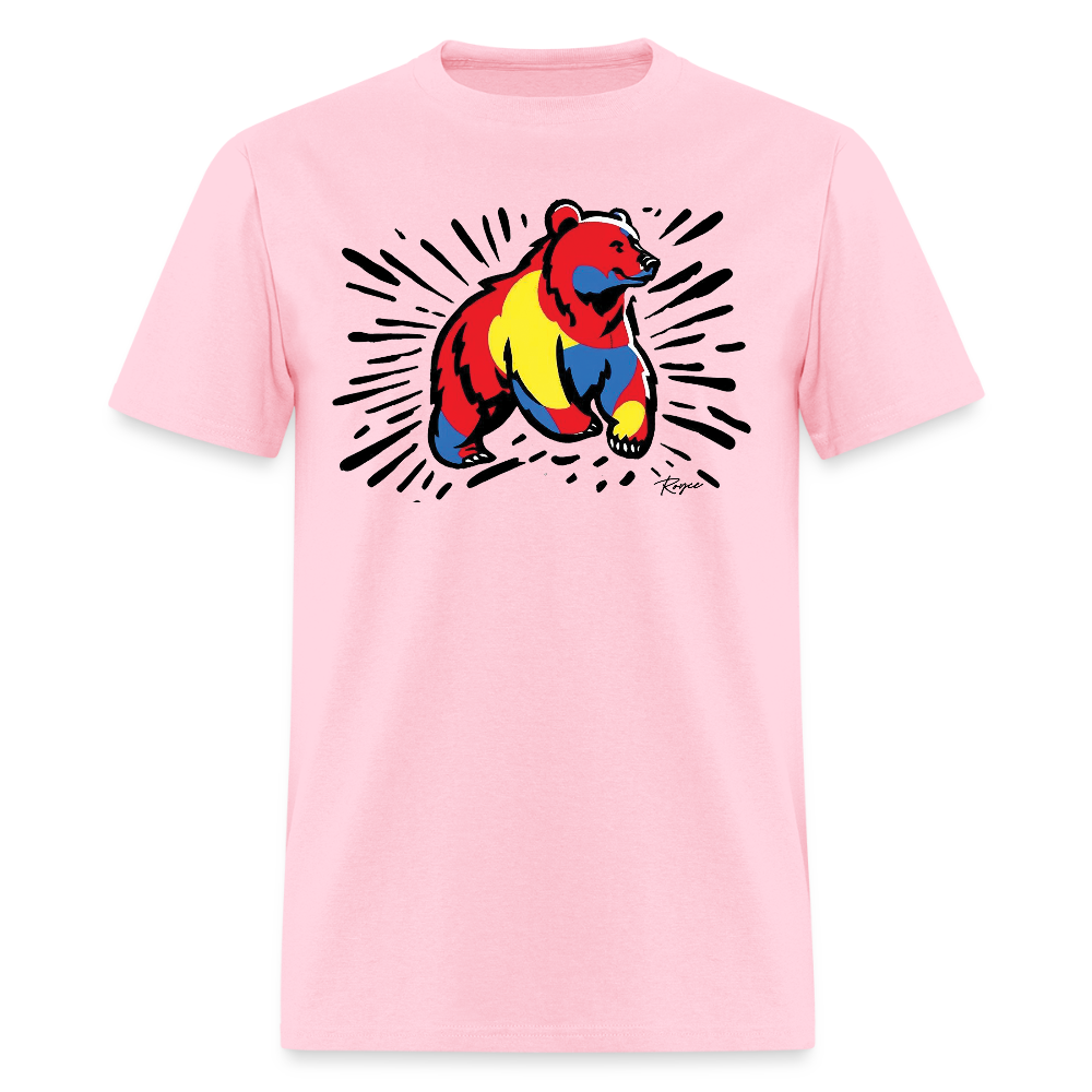 Bursting Bear Gay Pride T-Shirt - pink