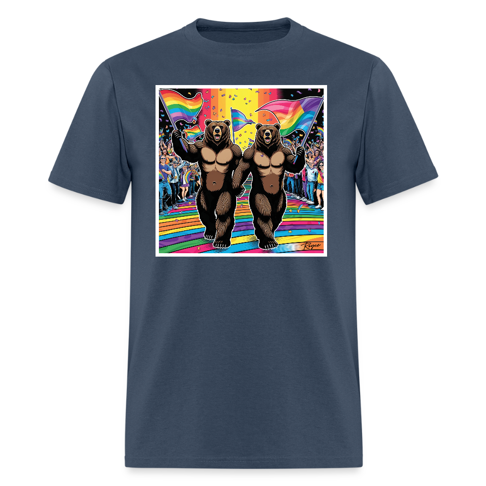 Proud Bears Gay Pride T-Shirt -  blue dusk