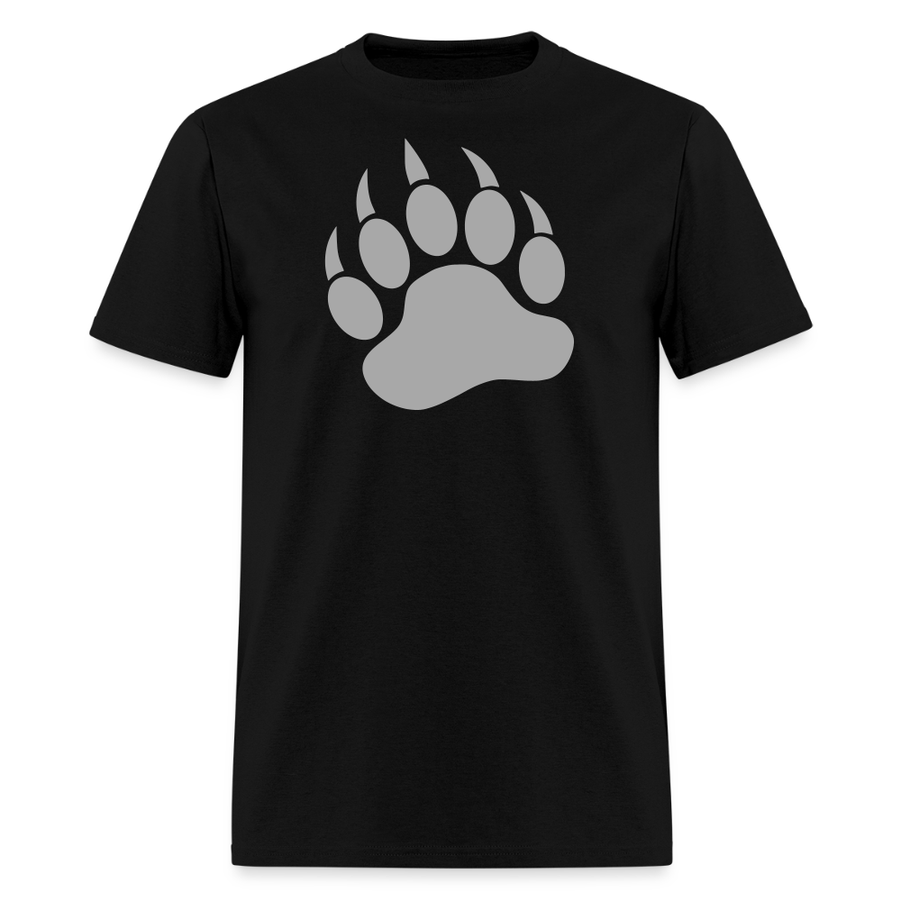 Silver Bear Paw Gay Pride T-Shirt - black