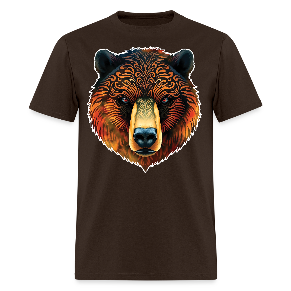 Bear Head Gay Pride T-Shirt - brown