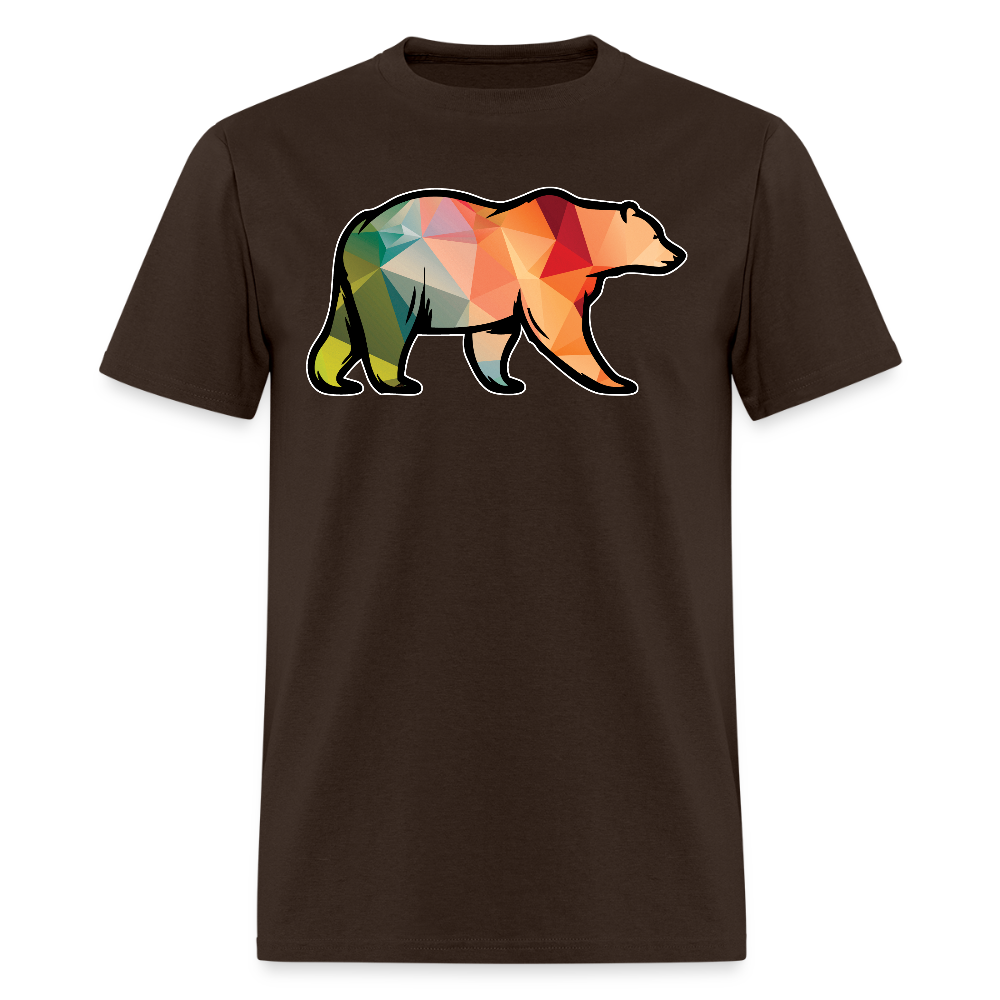 Walking Bear Gay Pride T-Shirt - brown
