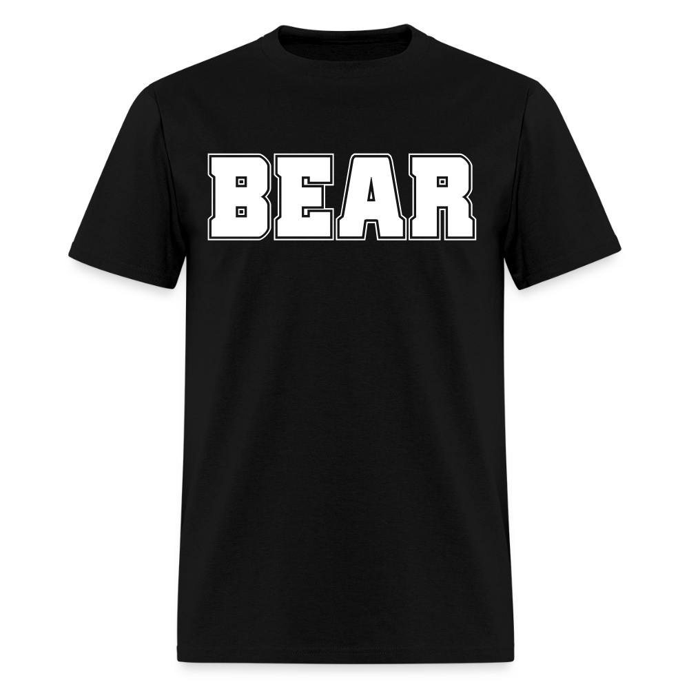 BEAR Text Gay Pride T-Shirt - black