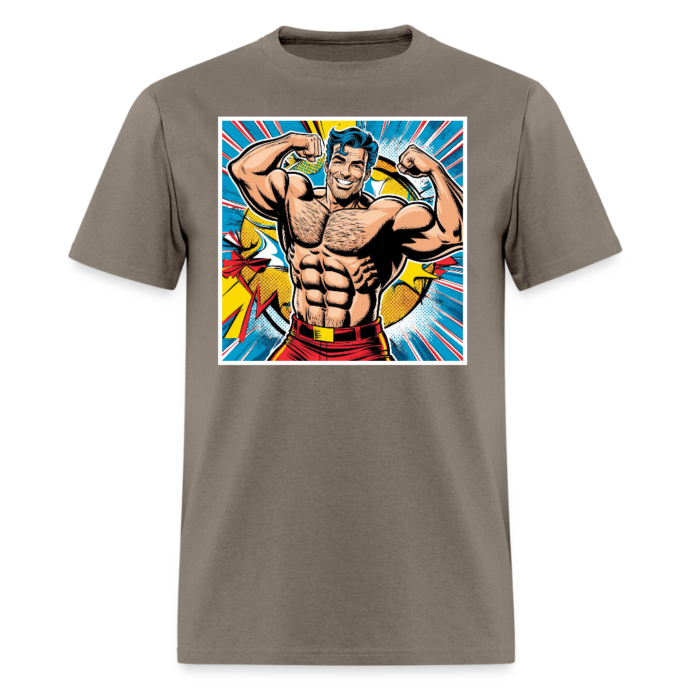 Muscle Man Gay Pride T-Shirt. - safari