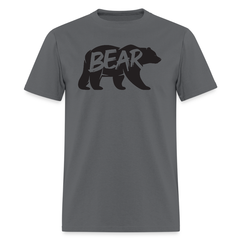 Bear Walking Gay Pride T-Shirt - charcoal