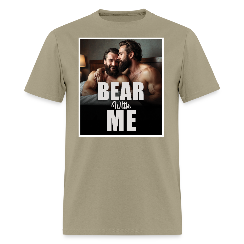 Bear With Me Gay Pride T-shirt - khaki