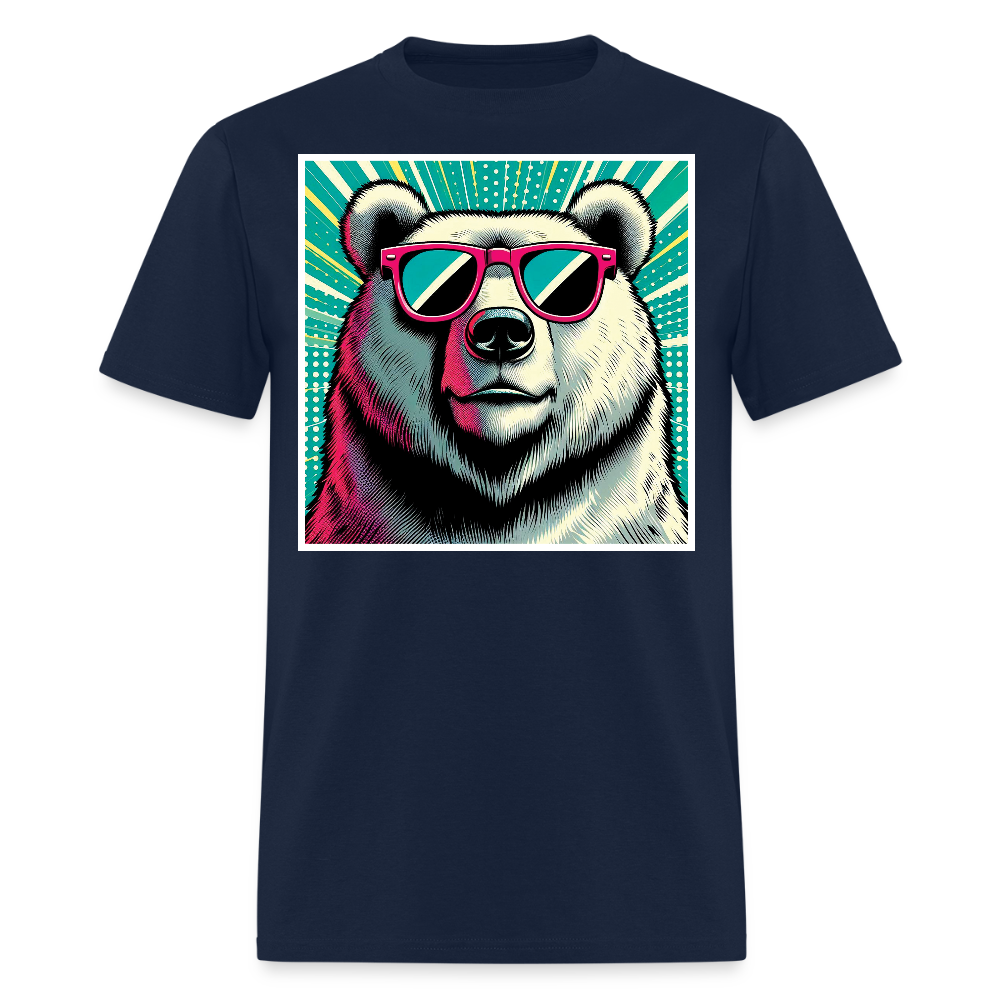 Cool Winter Gay Bear Pride T-Shirt - navy