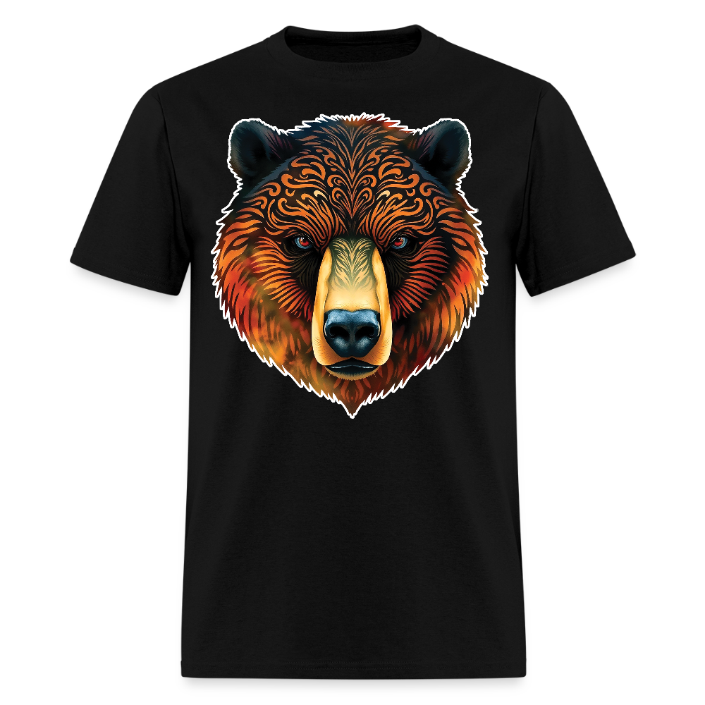Bear Head Gay Pride T-Shirt - black