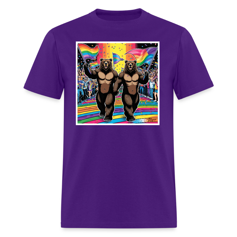 Proud Bears Gay Pride T-Shirt - purple