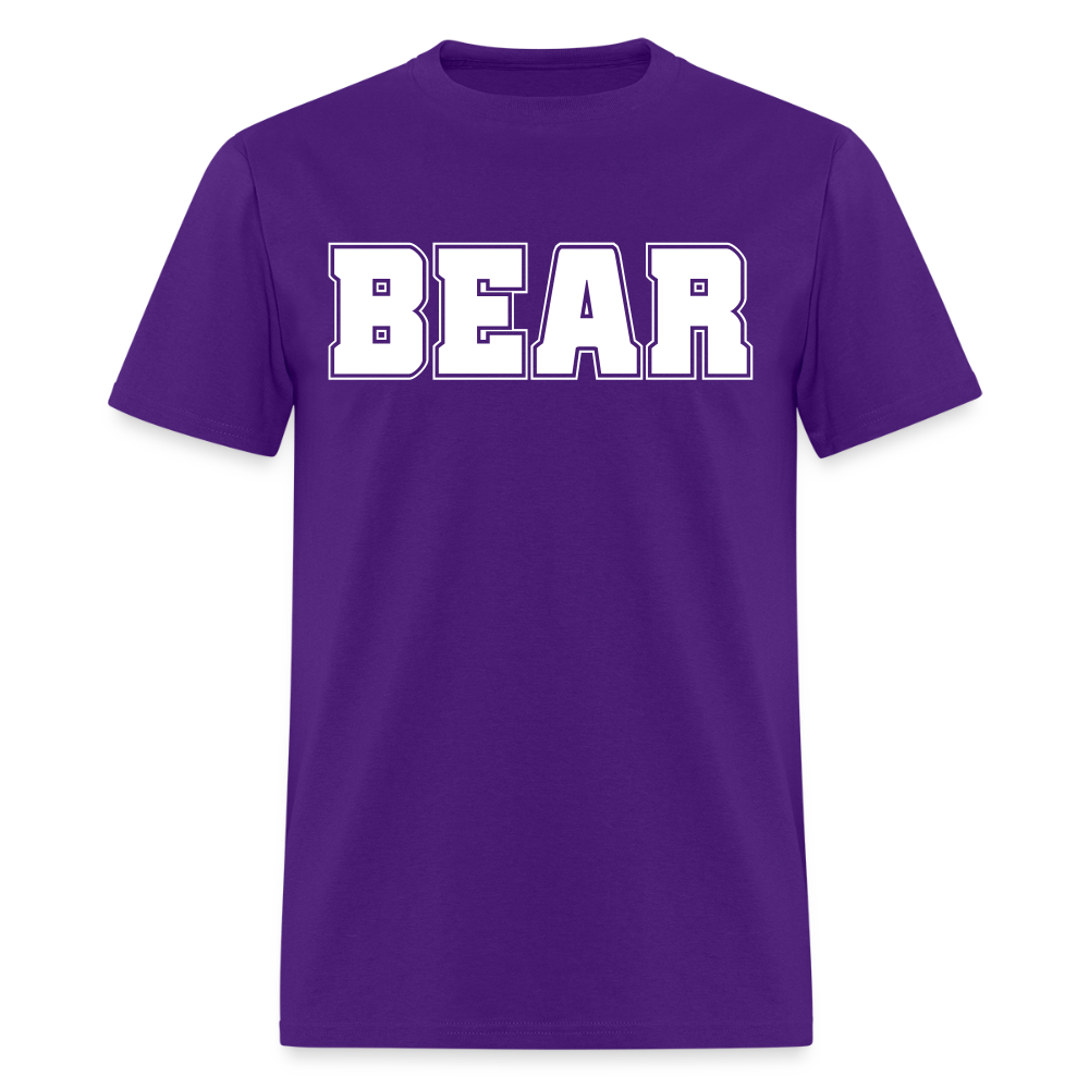 BEAR Text Gay Pride T-Shirt - purple
