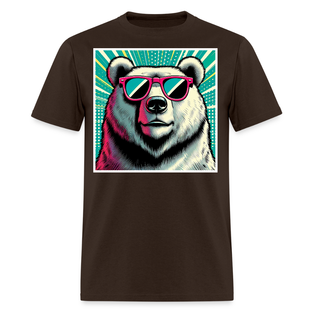 Cool Winter Gay Bear Pride T-Shirt - brown