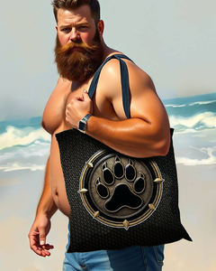 Gay Bear Pride Claw Print Tote Bag
