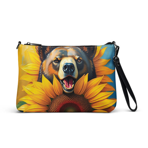Keep your style on point and your hands free with our versatile colorful crossbody Sunflower Bear Gay Pride Crossbody Bag with multiple pockets inside.