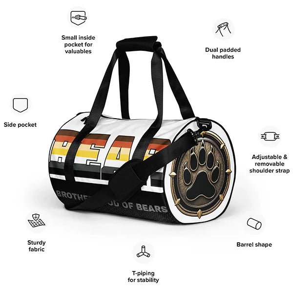 Brotherhood of Bears Pride Gym Bag